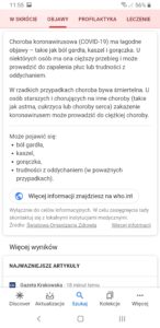 dane o covid-19 google